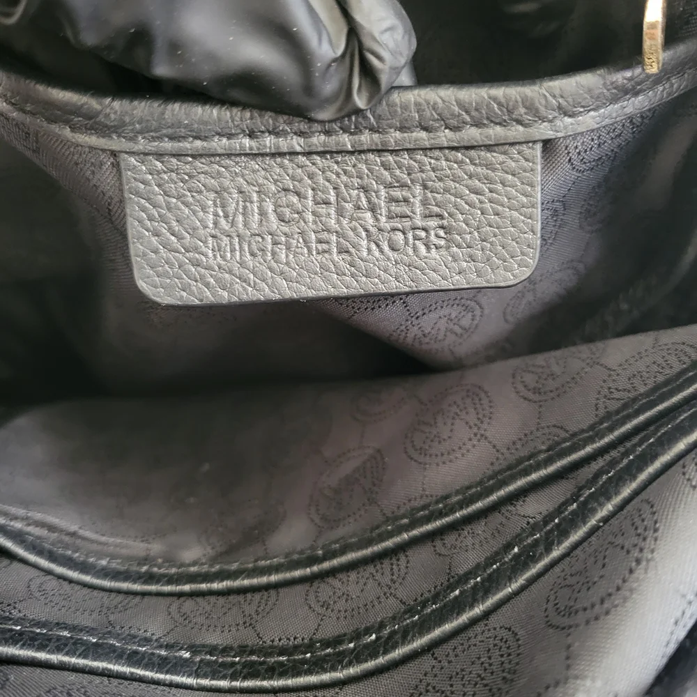 Michael Kors Black Leather Backpack